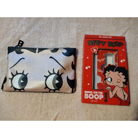 Betty Boop! One Ipsy Make up Bag and one empty glamlite container- no makeup inc - Picture 1 of 3